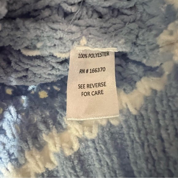 Girls cozy blue and white sweater by Star & Lily - size M (10-12) New With Tags - Picture 9 of 10